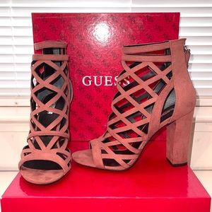 gwEriel Guess Heels in the color Light Pink Fabric